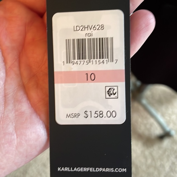 NWT KARL LAGERFELD PARIS Velvet Mock Neck Dress - Picture 9 of 15